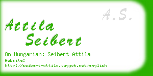 attila seibert business card